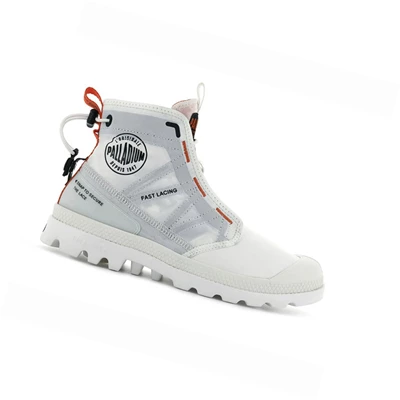 Men's Palladium Pampa Travel Lite Boots White | MBFCQT-125