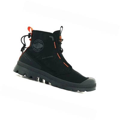 Men's Palladium Pampa Travel Lite Boots Black / Black | NEBVQI-895