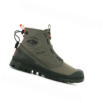 Men's Palladium Pampa Travel Lite Boots Green | UFIALY-408